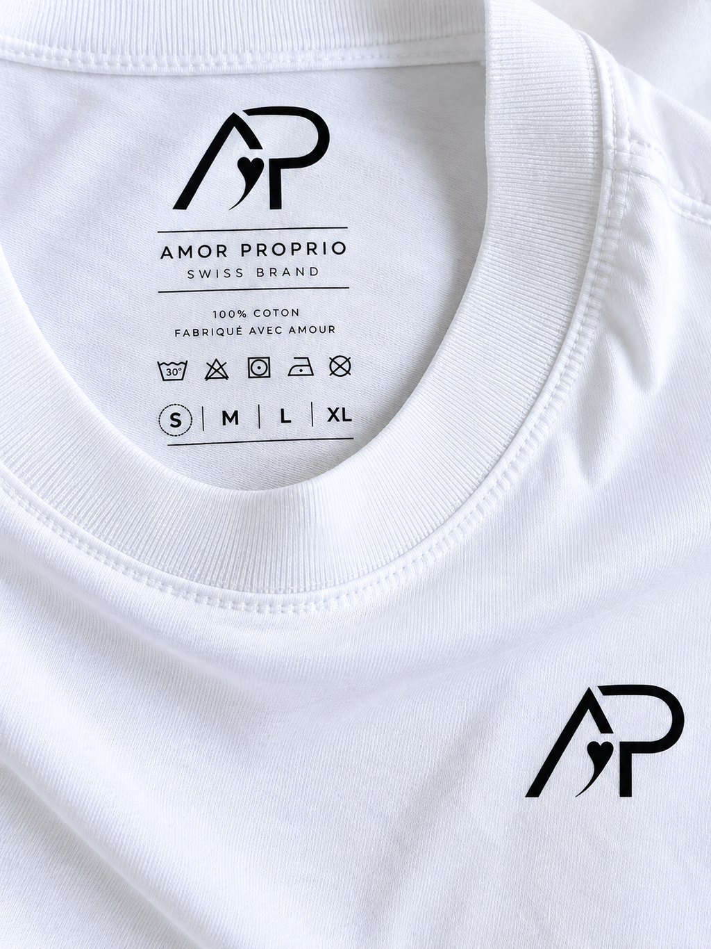 T-shirt blanc Amor proprio GRAM (unisex)