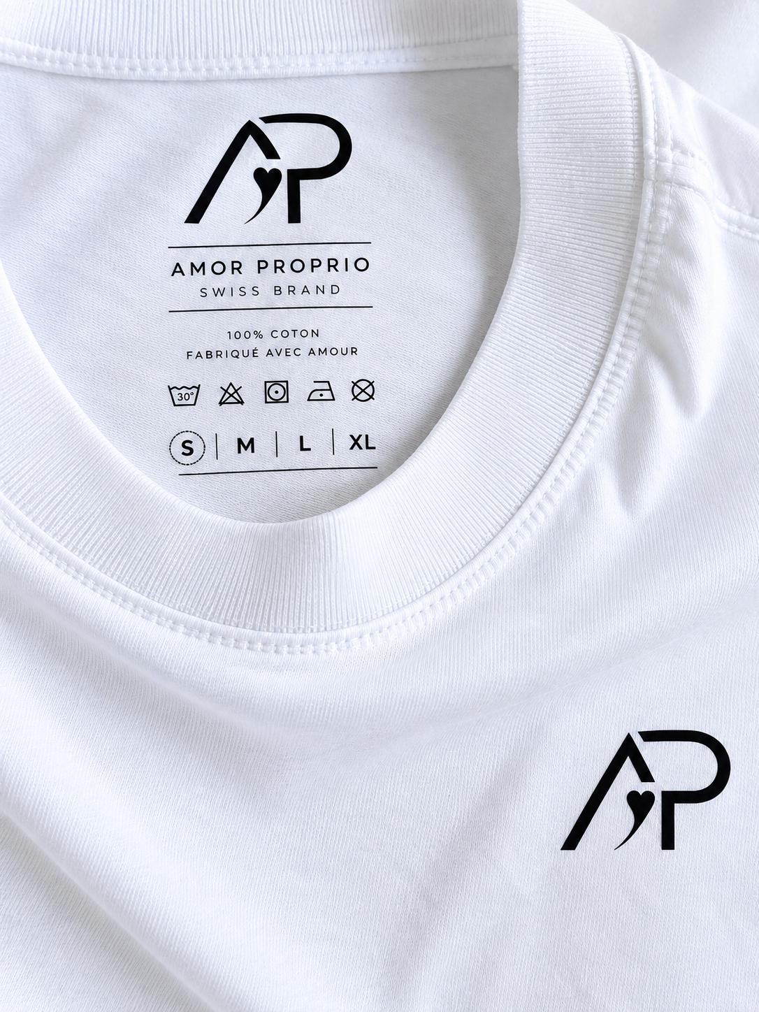 T-shirt blanc Amor proprio GRAM (unisex)