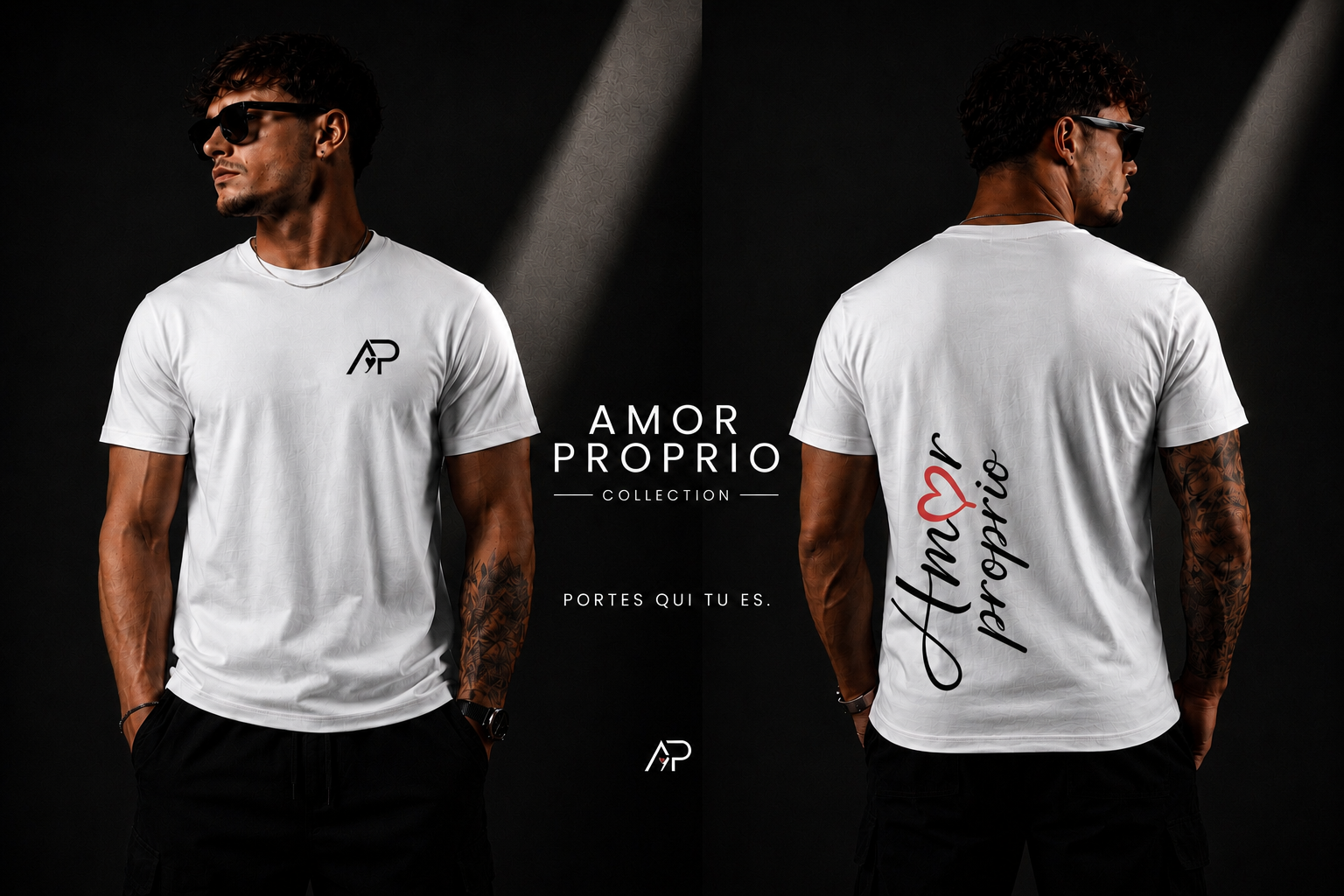 T-shirt blanc Amor proprio SMPL